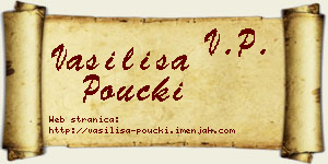 Vasilisa Poučki vizit kartica